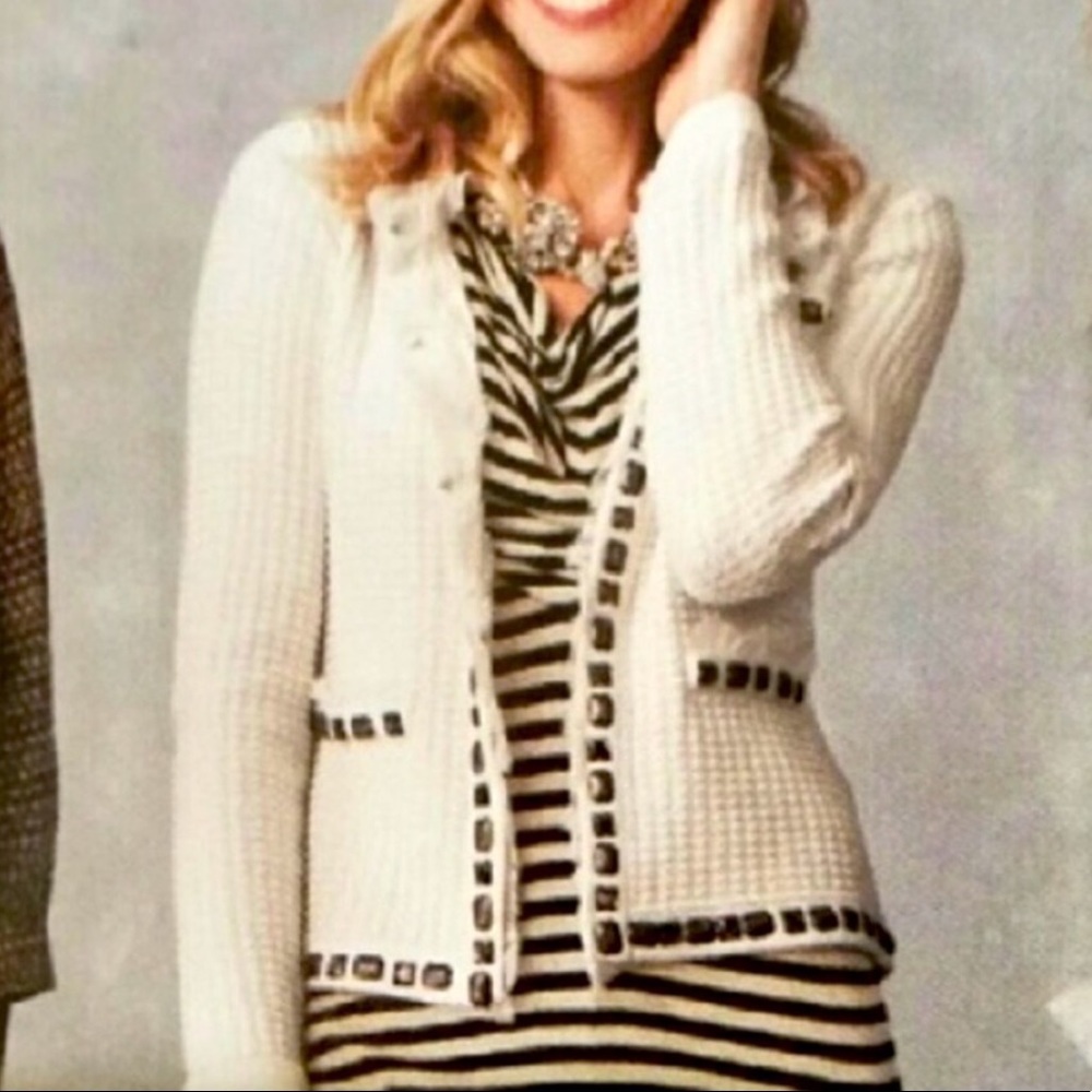 CAbi Gabrielle Sweater & Blingy Cardigan #284 Sz Small